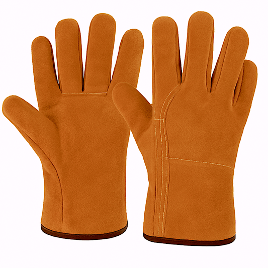 Leather Utility Work & Grill Gloves — Insulated Cowhide (One Pair)