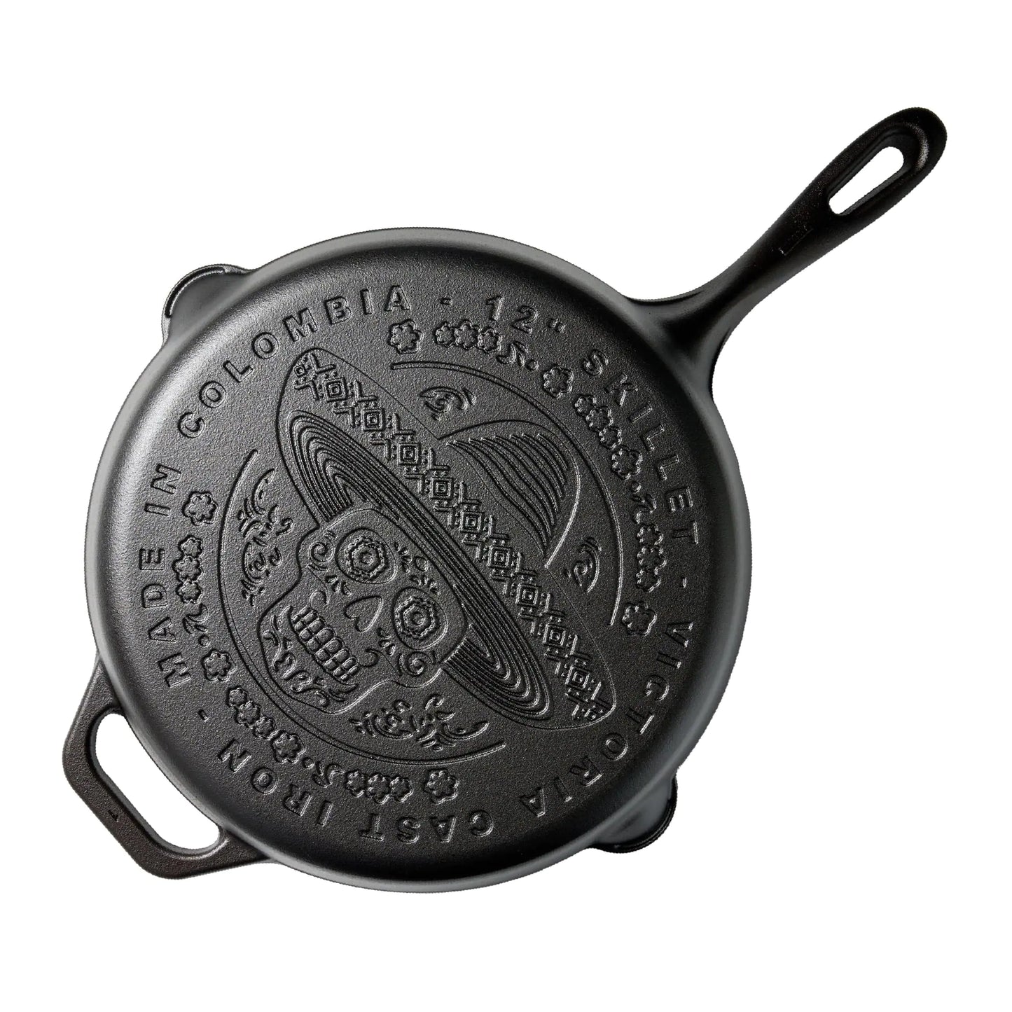 Victoria 12-Inch La Calaca Day of the Dead Cast Iron Skillet