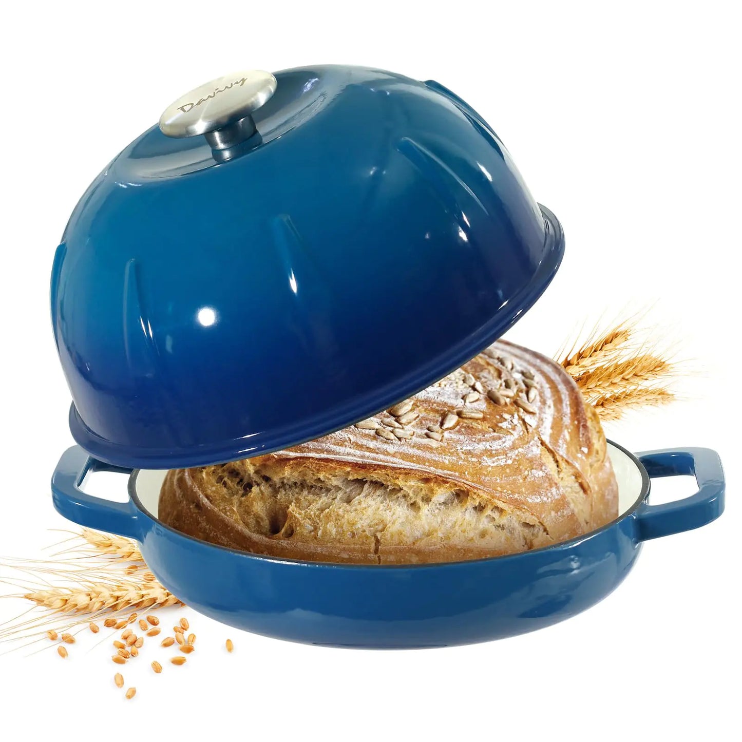10 Inch Cast Iron Bread Oven (Ocean Blue)