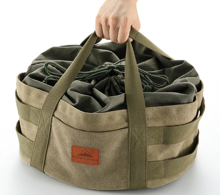 Canvas Dutch Oven Carry Bag — Fits 12 Inch Dutch Oven