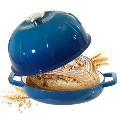 10 Inch Cast Iron Bread Oven (Ocean Blue)