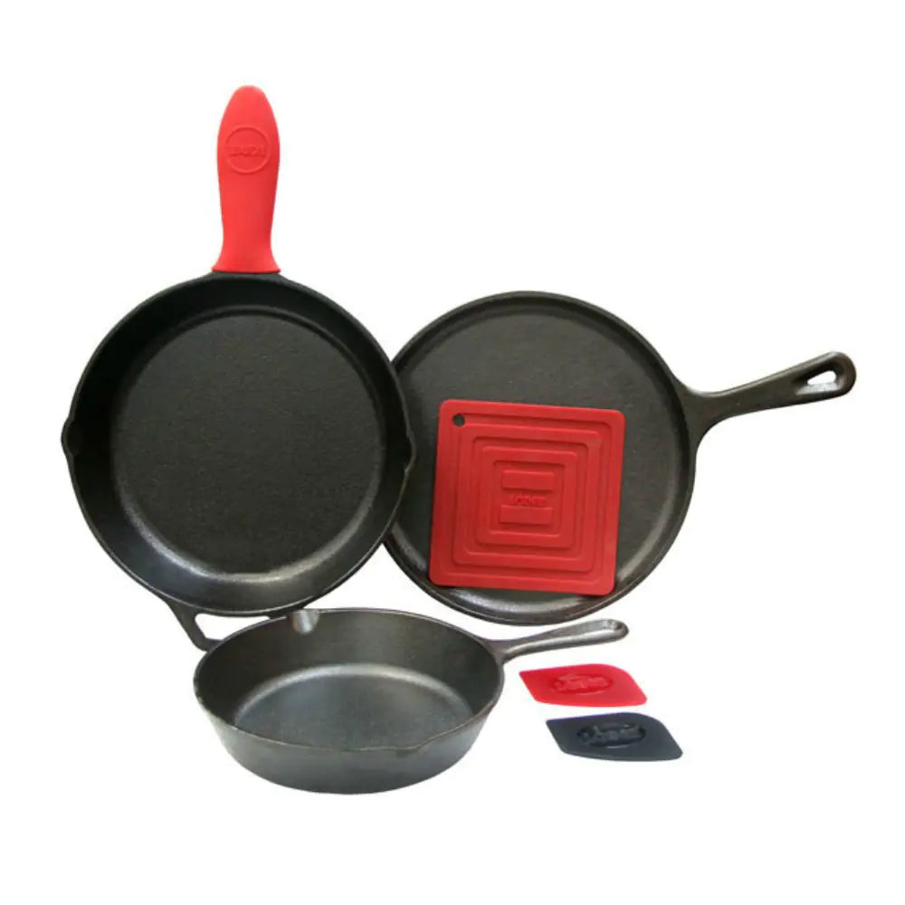Lodge 7-Piece Cast Iron Essentials Skillet Set